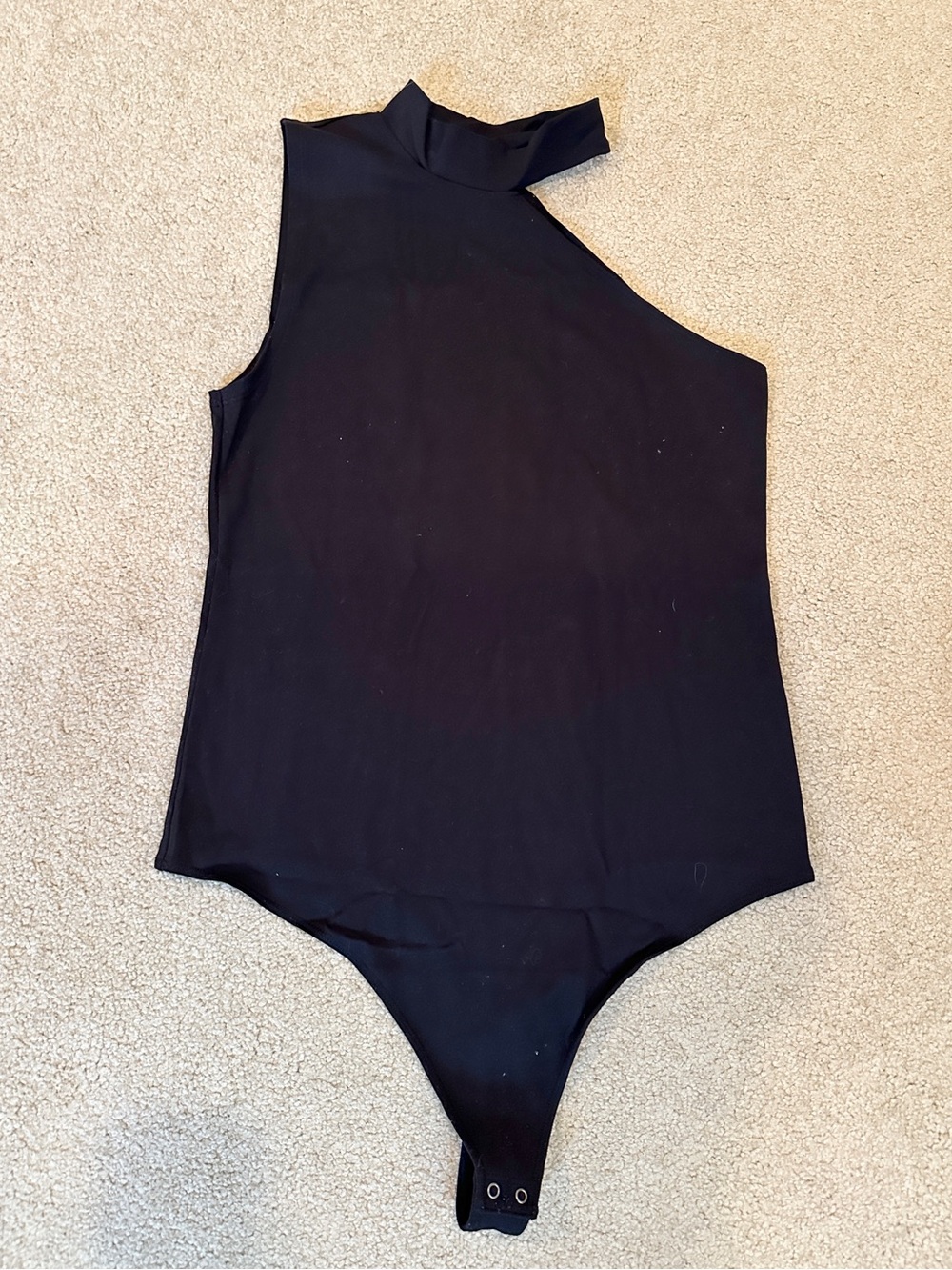 Abercrombie • Black One-Shoulder High Neck Bodysuit • L